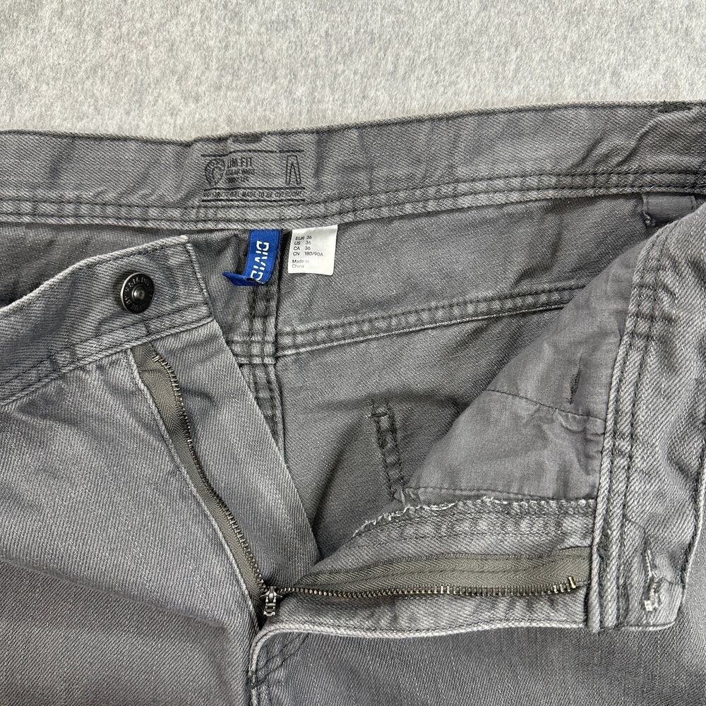 Divided Jeans H&M Slim Straight Mens 36 Gray Mid Rise Denim Casual Streetwear - Picture 2 of 10